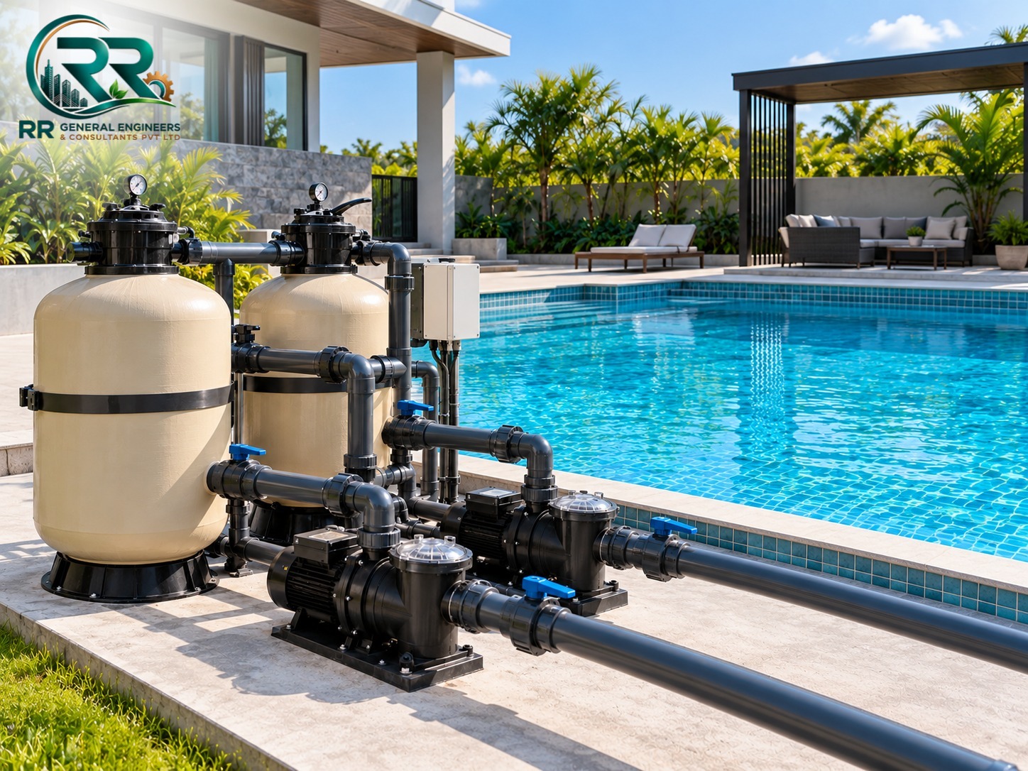 RR GEC® Turnkey Swimming Pool Water Treatment & Recirculation Plant